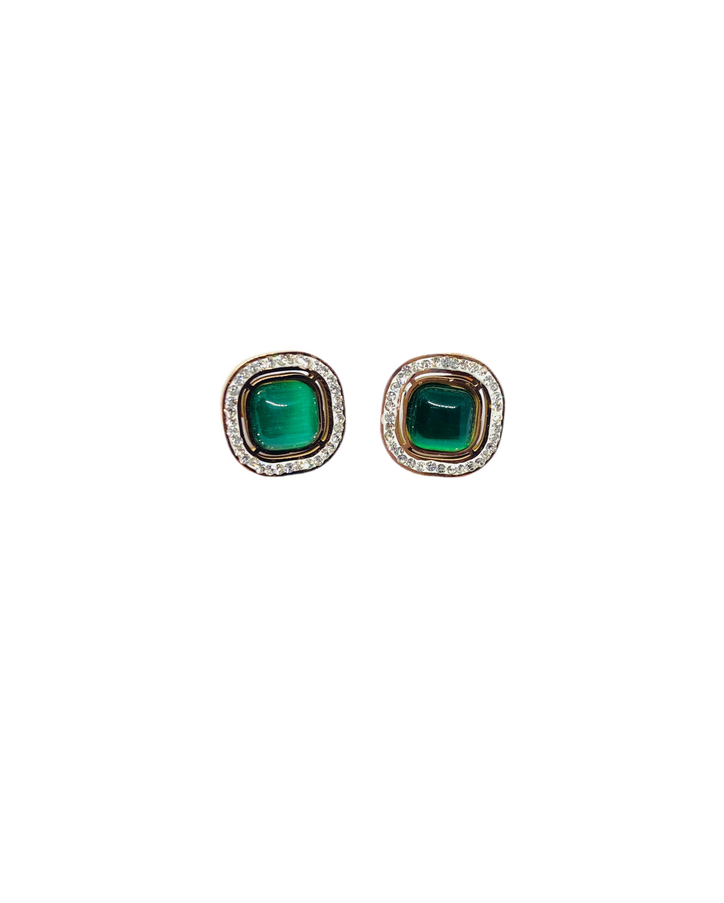 Green Stone Studs